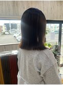 切りっぱなし長めボブ