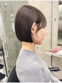 イメチェン/ホワイトブロンド/外ハネボブ/美髪/栄/矢場町r77