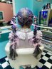 小中高生　ヘアーアレンジ　アクセサリー込み　
