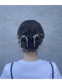 ボブヘアアレンジ - ツインおだんご -