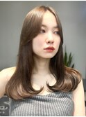 赤み消しオリーブブラウン透明感カラー