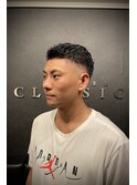 オールバックパーマ