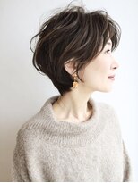 ハーツ(Heart's)&nbsp;白髪ぼかし/イメチェンヘアスタイル/前髪カタログ/ショートボブ