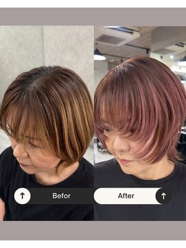 レディアル 大宮(REDEAL ope.) レイヤーカット/白髪ぼかし