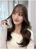 韓国風小顔レイヤー×シースルーバング