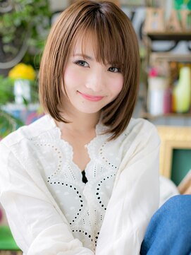 カバーヘア ブリス 川口(COVER HAIR bliss) 透明感斜めバング切りっぱなし艶感ストレートh4川口20代30代40代