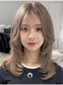 韓国風ミルクティーグレージュカラーベージュブラウン