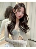 韓国ヘアーハッシュカットレイヤーカットグレージュブリーチ無し