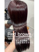 テラスヘア センダイ(TERRACE hair SENDAI) ワンカラーで作る深みのあるレッドブラウン♪