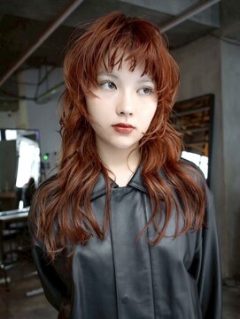 ギークス(GEEKS) 【GEEKS渋谷】ミディアムレイヤー/ウルフカット/夏カラー/オン眉
