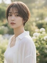 ヘアーメイクパウダー 天王寺寺田町店(Hair make powder) 大人可愛い20代30代40代小顔ひし形ショート丸み前下がり