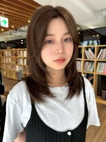 ケーツー心斎橋 クイーンズガーデン バイ ケーツー(K two QUEEN'S GARDEN by K two) 【吉田】透明感ナチュラルブラウン/顔周りカット/レイヤーカット