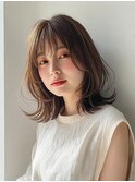 ミルクティーブロンド/ダークブルー/デジタルパーマ/人形町
