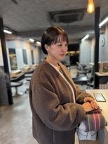 ザ シーワークス ときわ台店(THE Cworks)&nbsp;ショートボブ/ミニボブ/アッシュグレー/ワイドバング