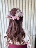 卒業式ヘアセット@ハーフアップ