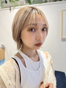 ロンドルーチェ 心斎橋(Lond luce) ダークアッシュ/ミディアムレイヤーカット［髪質改善/縮毛矯正］