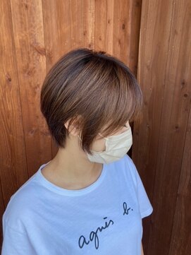 リミックス 飯塚店(Remix) 大人ショート×ベージュカラー/くすみベージュ◎30代40代50代