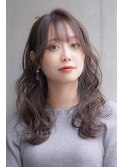 ユルフワウェーブシースルーバング【髪質改善・髪質改善パーマ】