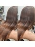 【髪質改善】カット+フルカラ-+ブリ-チ縮毛矯正+髪質改善TR+ブロ-¥27500