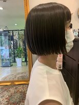 マイ ヘア デザイン 岡崎(MY hair design) 斜めバング/グレージュカラー/シルキーベージュ/岡崎