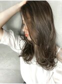 グレージュカラー×ローグラセミロング【自由が丘髪質改善】