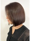 美髪矯正で作る切りっぱなしボブ　髪質改善　表参道