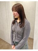 レイヤー ブラウン 艶カラー