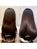 ユアーズ ヘア 恵比寿本店(youres hair)&nbsp;髪質改善トリートメントで叶う美髪ストレート　艶髪　前髪