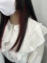 アジールヘア 池袋東口店(agir hair)&nbsp;ブリーチ＆ダブルカラーインナーカラーチェリーピンク池袋東口
