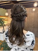 お呼ばれヘア/ハーフアップ/ヘアアレンジ/福井