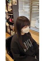 美容室 賀流。&nbsp;サイドバングカット　艶カラー