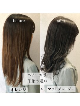 ジーナ 梅田(Zina) ヘアカラー印象の違いＺｉｎａ