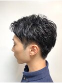 ツーブロック×七三オールバック