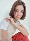ツヤ感 ナチュラルボブ  簡単スタイリング
