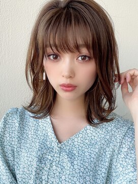 シルクレイ 吉祥寺店(Silk-lei) フェザーバング大人可愛いボブベージュ20代30代/Silk-lei吉祥寺