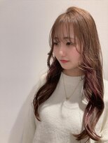 ネオヘアー 曳舟店(NEO Hair)&nbsp;ベージュ×イヤリングピンク【クゴウ】