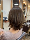 ミディアムハイライト外ハネボブ