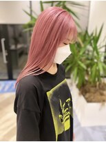 アース 高崎店(HAIR & MAKE EARTH) スモーキーピンクダブルカラーケアブリーチ