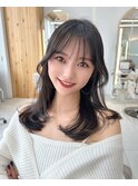 ワンカールでも可愛い大人韓国レイヤーカット 顔まわりカット
