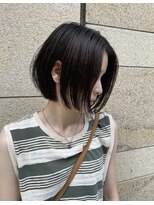 ステア ケース(stair case)&nbsp;韓国切りっぱなし似合わせ丸みボブまとまるボブ前髪なし