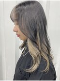 □カール#セミディ#シアーカラー#姫カット