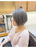 シルバーカラーダブルカラーブリーチカラー髪質改善