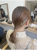 タイトローポニー　金箔を添えて