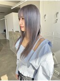 10代/20代/シルバーグレージュ/ハイトーンカラー/ツヤ髪スタイル