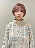【山本】ピンクベージュ×ショートボブ