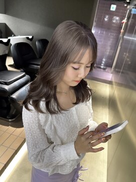 ペレ 栄店(PELE) 前髪/アンブレラカラー/こなれミディ/イメチェン/ウェーブパーマ