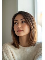 セラ 昭島店&nbsp;ナチュラルミディ白髪染めハイライト髪質改善縮毛矯正[昭島]