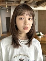 ディッセンバー 渋谷(December)&nbsp;【December】小顔カット/レイヤーカット/オリーブベージュ