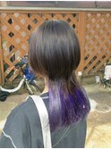 【ウルフカット×インナーカラー】パープル