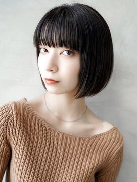 ギークス(GEEKS) 【GEEKS渋谷】黒髪ボブ/顔周りレイヤー/渋谷冬ヘア/レイヤーボブ